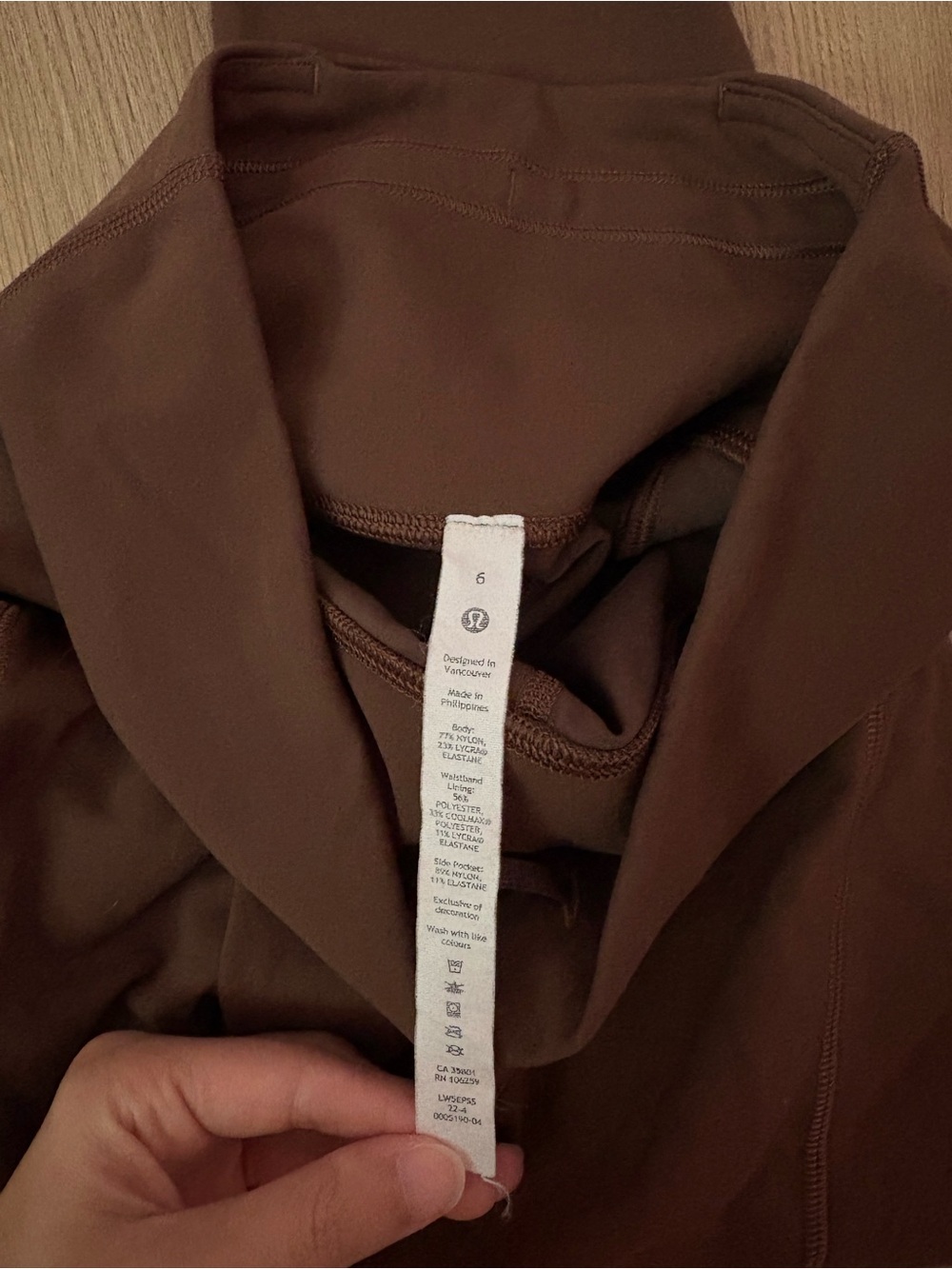 Lululemon Wunder Train w/ Pockets 25”, Size 6, Color: Java - Picture 3 of 4